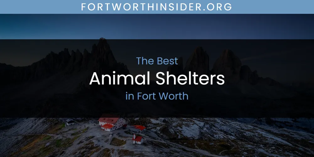 The Absolute Best Animal Shelters in Fort Worth  [Updated 2025]